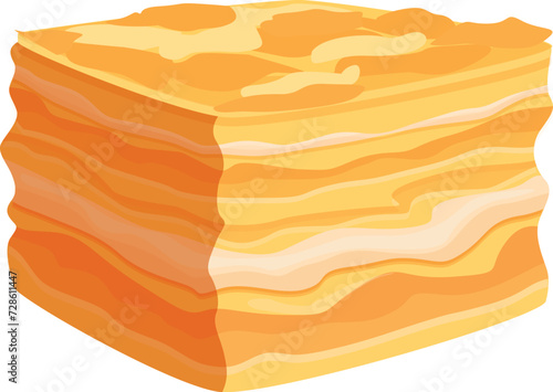 Breast meal cake icon cartoon vector. Restaurant party. Holiday cream