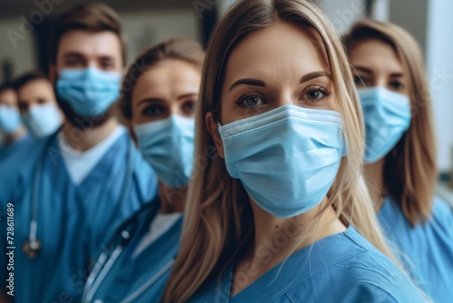 Group of Doctors Wearing Surgical Masks