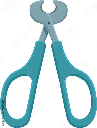 Claw cutter cat icon cartoon vector. Care tool. Canine nail clippers