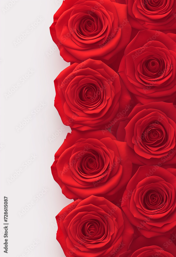 bunch of red roses. Generative AI bunch of red roses. Generative AI