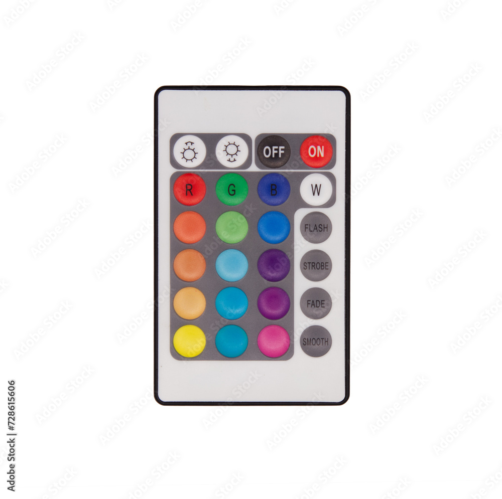 © Ivan Guia - Top view of led strip remote control isolated on a background cutout PNG transparent background © Ivan Guia - Top view of led strip remote control isolated on a background cutout PNG transparent background