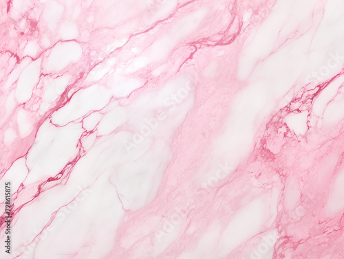 Beautiful surface, abstract white and pink marble background, pink and white marble texture, flowing lines, for design, top view, AI Generation
