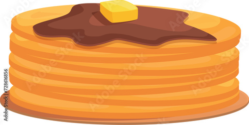 Week pancake icon cartoon vector. Menu food honey. Stack cooking