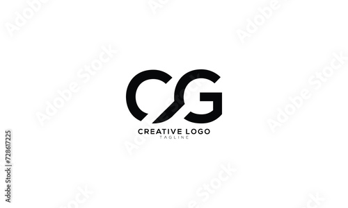CG OG Abstract initial monogram letter alphabet logo design