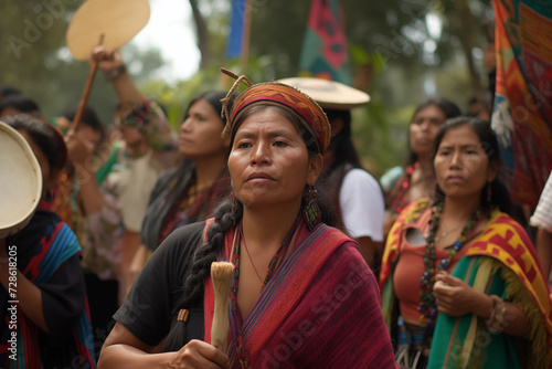 Women's day, A group of women from indigenous tribes who come together to do various activities photo