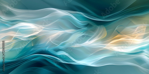 blue turquoise abstract wave and cloud background vec