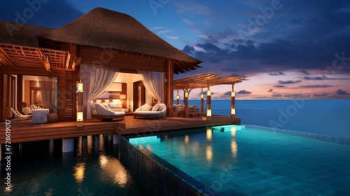  tropical paradise Maldives, resort Hotel © nataliya_ua