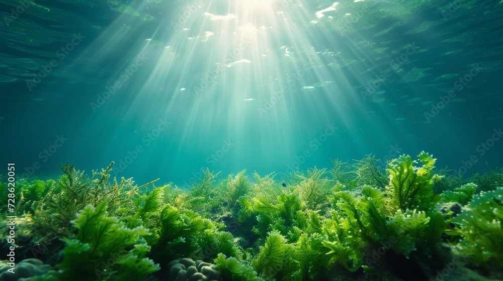 custom made wallpaper toronto digitalBeautiful sea background with algae on the bottom large copyspace area with copy space for text