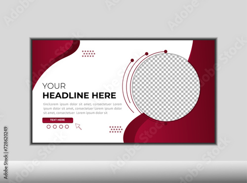 Creative Abstract business YouTube thumbnail and social media banner design.