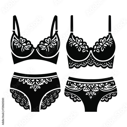 black bra isolated on white