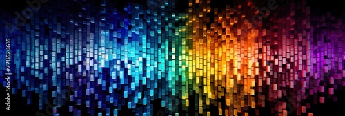 Wallpaper Mural A Cascade Of Rainbow Pixels In A Digital, Background Image, Background For Banner, HD Torontodigital.ca
