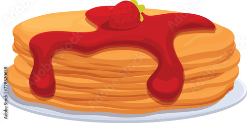 Bakery pancakes icon cartoon vector. Caviar cooking. Restaurant table