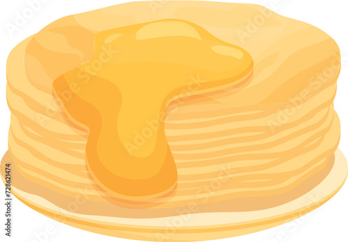 Home caviar pancakes icon cartoon vector. Menu breakfast. Happy celebration