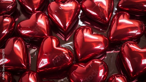 Valentine's Day. Heart shaped balloons