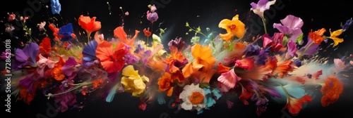 A Floral Explosion With Abstract Interpret, Background Image, Background For Banner, HD