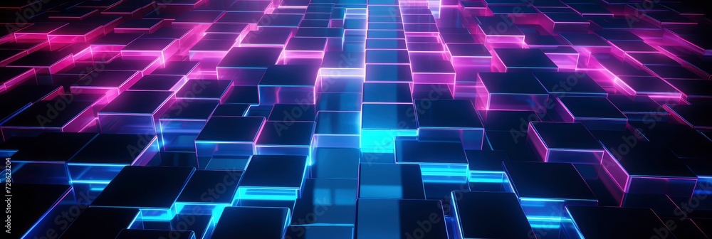 A Futuristic Neon Grid Pattern With Bright, Background Image, Background For Banner, HD A Futuristic Neon Grid Pattern With Bright, Background Image, Background For Banner, HD