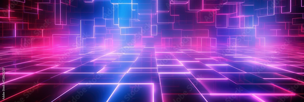 A Futuristic Neon Grid Pattern With Bright, Background Image, Background For Banner, HD A Futuristic Neon Grid Pattern With Bright, Background Image, Background For Banner, HD