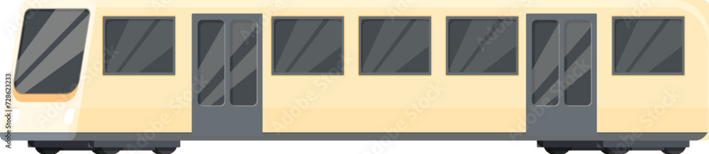 Metro train icon cartoon vector. Depot electric. Service navigation map Metro train icon cartoon vector. Depot electric. Service navigation map