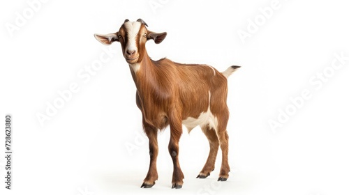 Toggenburg goat against white background - © Dara