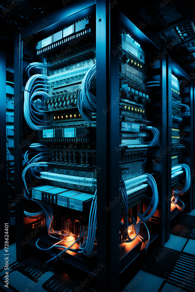 a bunches of colored wires in a cabinet a bunches of colored wires in a cabinet