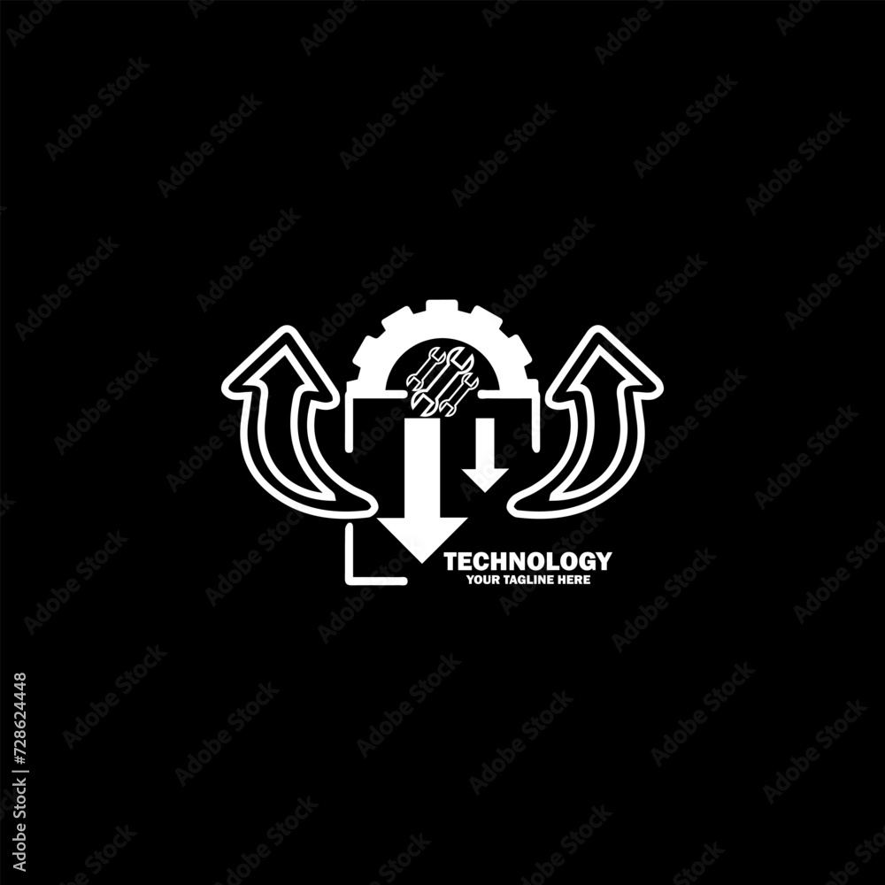 Abstract Initial Logo. White color isolated on Black Background. Technology Branding Logos. Flat Vector Logo Design Template Element icon. Abstract Initial Logo. White color isolated on Black Background. Technology Branding Logos. Flat Vector Logo Design Template Element icon.