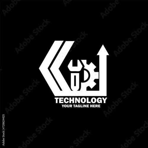 Free Download Abstract Initial Logo. White color isolated on Black  Background. Technology  Branding Logos. Flat Vector Logo Design Template Element icon. - GFXLoad