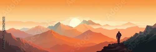 A Peaceful Morning Hike Gradient Background, Background Image, Background For Banner, HD