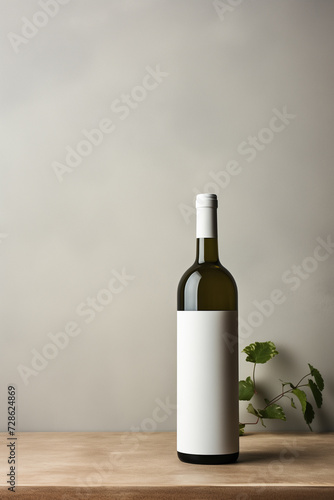 a bottle of wine on white background