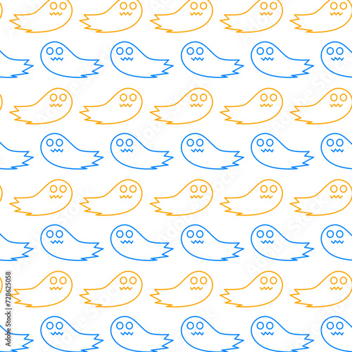 CUTE HALLOWEEN GHOSTS PATTERN TEXTURE BACKGROUND VECTOR