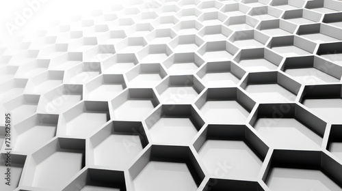 Can you generate a dynamic background build up like honeycombs with white background and black graphics