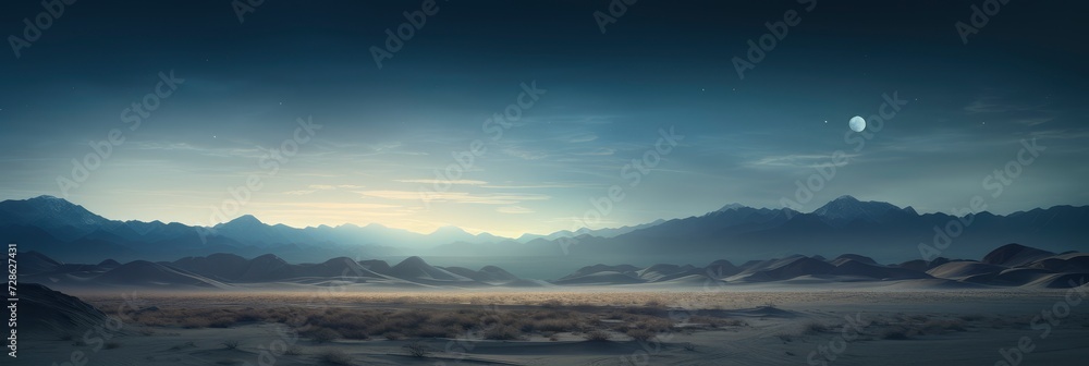 A Tranquil Abstract Of A Moonlit Desert, Background Image, Background For Banner, HD