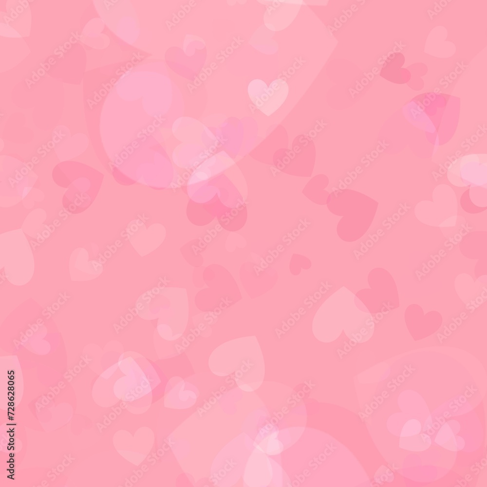 
Abstract Pink Heart Bokeh Light Seamless Pattern: Valentine's Day Love Background 
