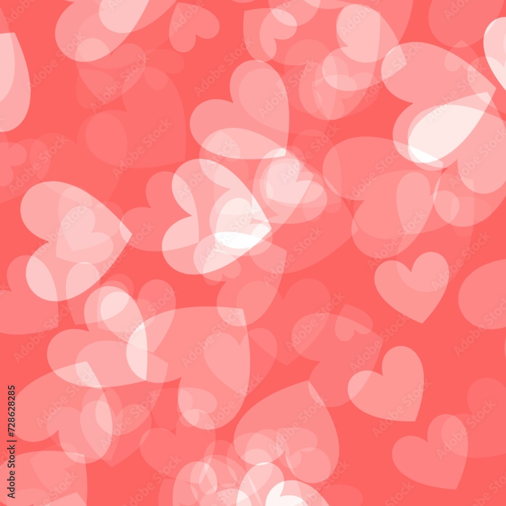 Romantic Pink Heart Seamless Pattern: Valentine's Day Love in Every Stitch
