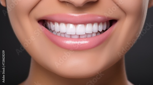 Create a picture of real human teeth  happy and clean teeth 