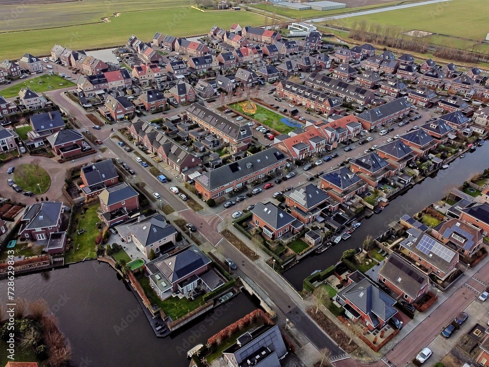 aerial view of the city Enkhuizen
