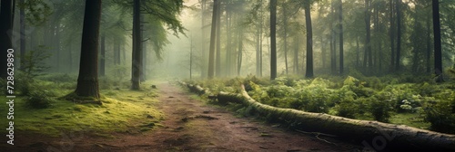 A Tranquil Forest Path In Abstract Form, Background Image, Background For Banner, HD