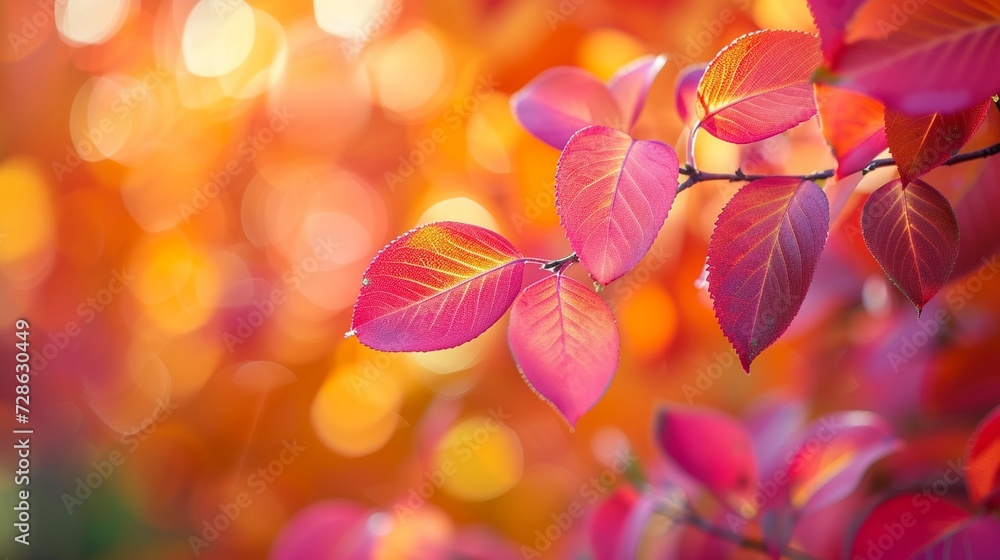 Eye catching various color leaves with blur background by ai Eye catching various color leaves with blur background by ai