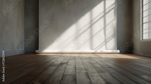 sun shine enters into an empty room