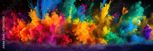 A Vibrant Festival Of Colors With Abstract, Background Image, Background For Banner, HD