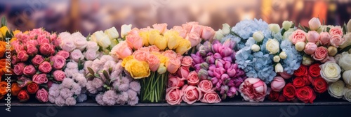 A Vibrant Flower Market Gradient Background, Background Image, Background For Banner, HD