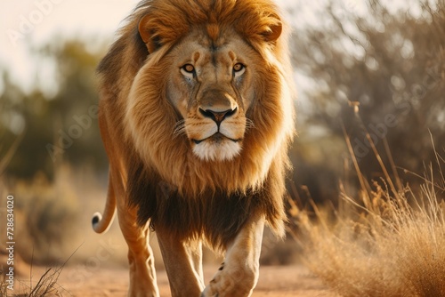 Lion avec une belle crinière © Benoit