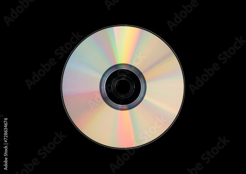 Photography CD disk video case on black background