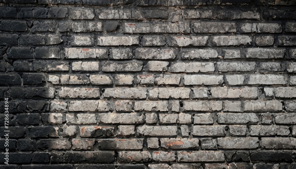 Old brick wall background, Grunge texture, Black wall surface Old brick wall background, Grunge texture, Black wall surface