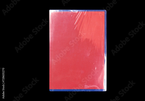Photography DVD disk video case on black background