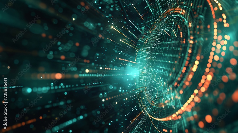 Obraz premium Abstract Technology and Data Background A conceptual