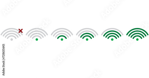 Wi fi signal set. vector