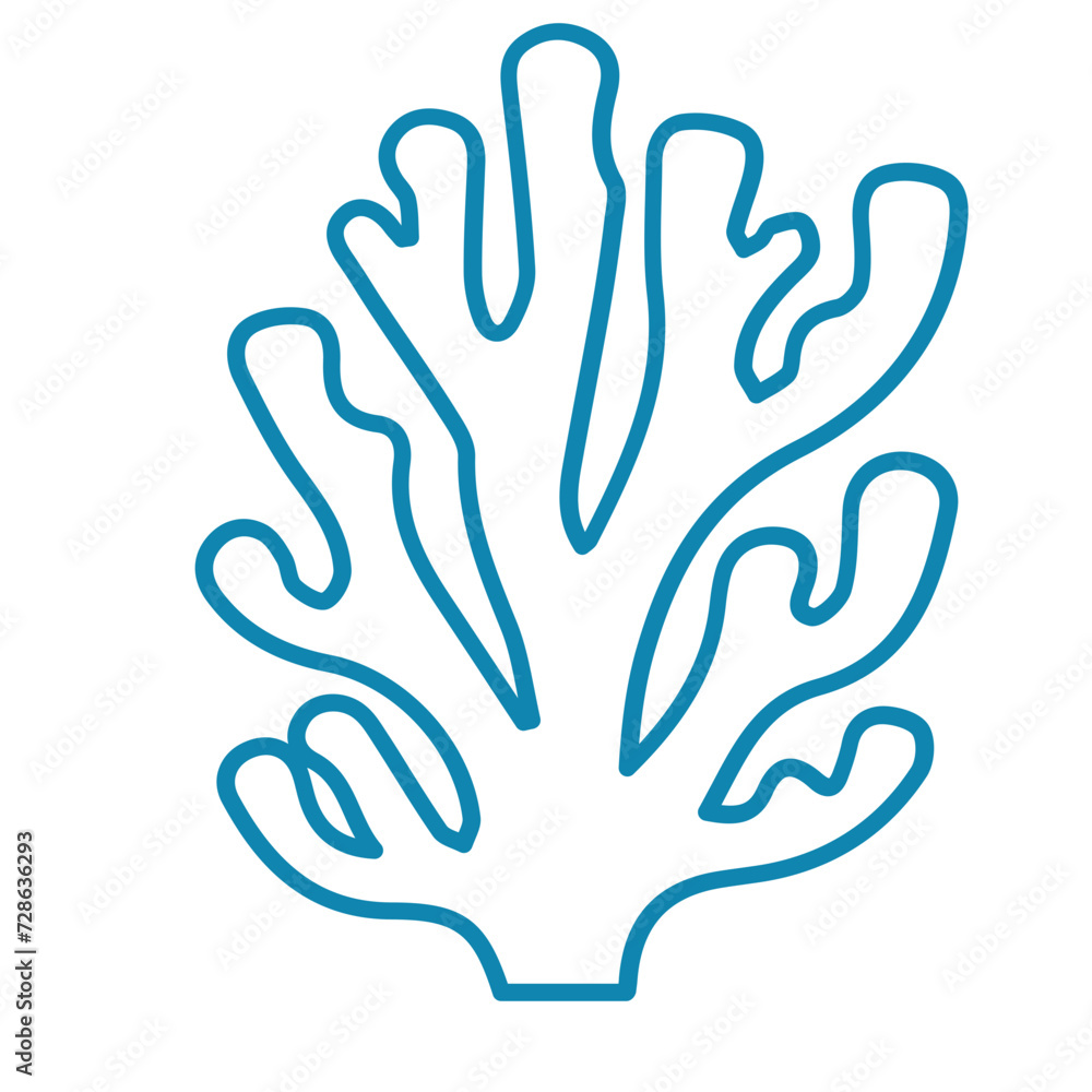 Obraz premium coral sea line icon set 