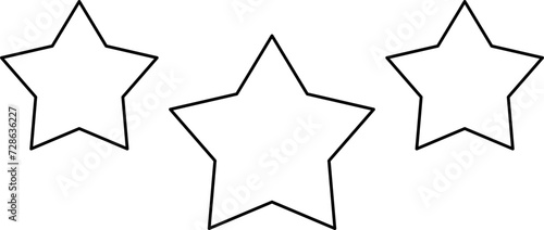 Star shape. Star icon. 5 Five Stars customer product rating review flat icon for apps and websites. Yellow star Rating symbol vector.