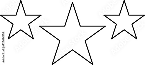Star shape. Star icon. 5 Five Stars customer product rating review flat icon for apps and websites. Yellow star Rating symbol vector.
