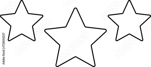 Star shape. Star icon. 5 Five Stars customer product rating review flat icon for apps and websites. Yellow star Rating symbol vector.